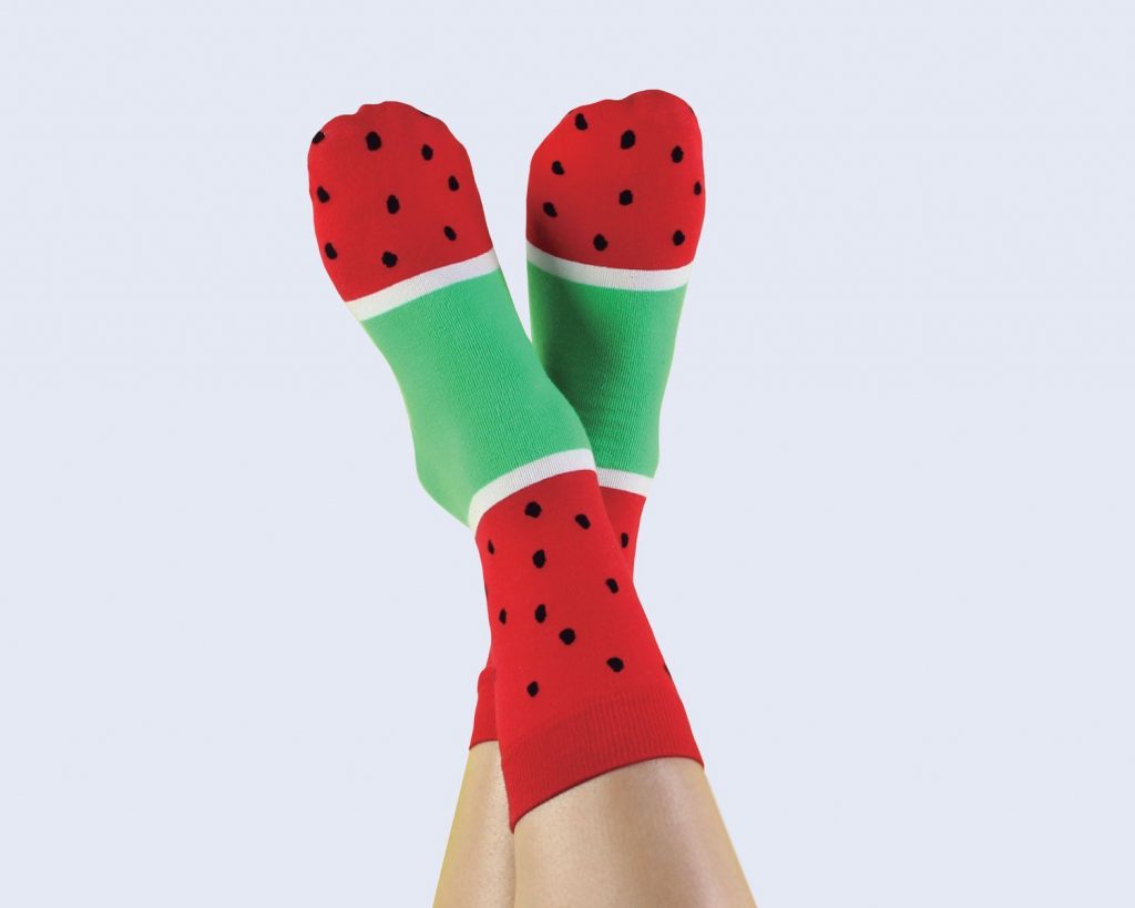 Regalar calcetines divertidos sandía