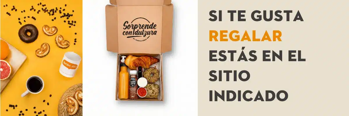 banner inicio web desayunos a domicilio. Si te gusta regalar estas en el sitio indicado