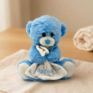 Peluche suave color azul regalo original para recién nacido