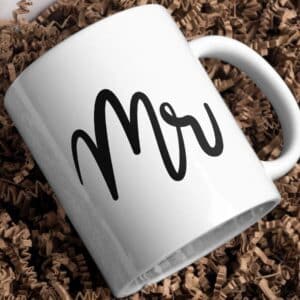 Taza regalo para hombres con texto Mr